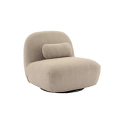Poltrona girevole 360° bouclé, beige