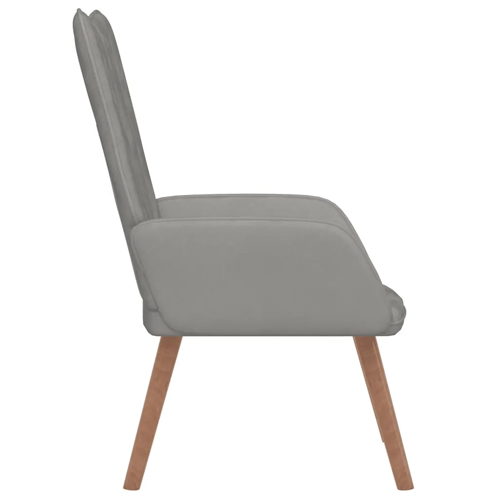 Poltrona Relax Grigio Chiaro in Velluto 327655