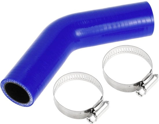 Siliconica arieggiata a 28 mm di diametro interno - 90 mm di lunghezza - 45 gradi - Tessuto a più strati - Resistente a temperature elevate - Slang di silicone