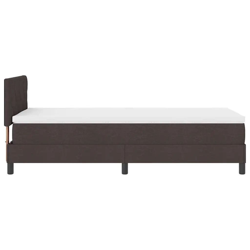 Letto a molle con testiera Marrone Scuro 90 x 190 cm Tessuto 3338730