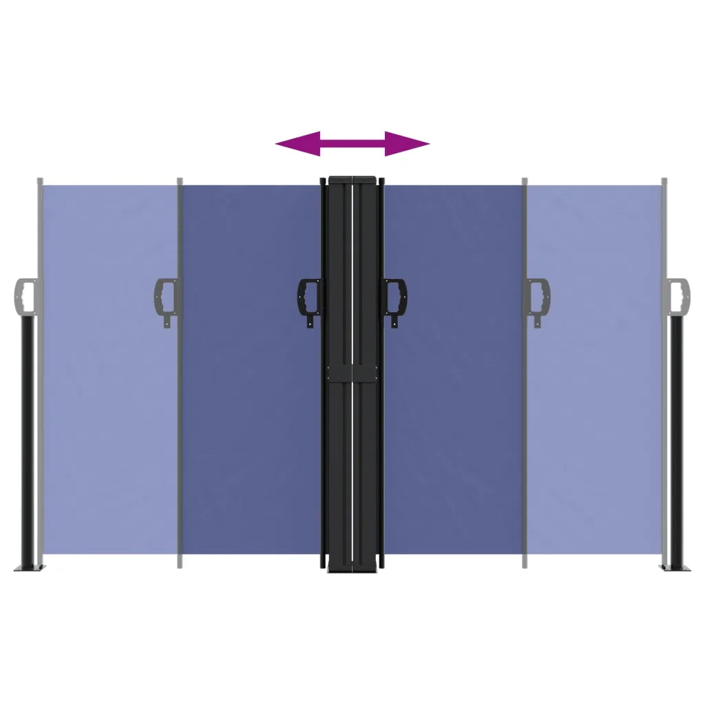 Tenda da Sole | Tenda laterale Retrattile Blu 140x1200 cm