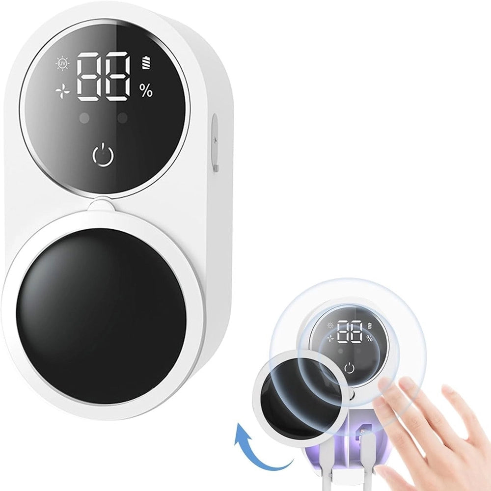 Trade Shop - Porta Spazzolini Uv Sterilizzatore Con Sensore Infrarossi Display Led Usb A Parete -