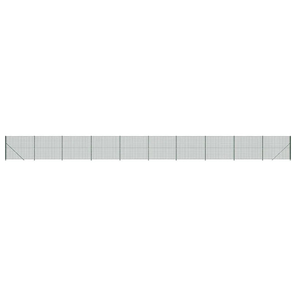 Recinzione da Giardino | Recinzione Metallica con Flangia Verde 1,8x25 m