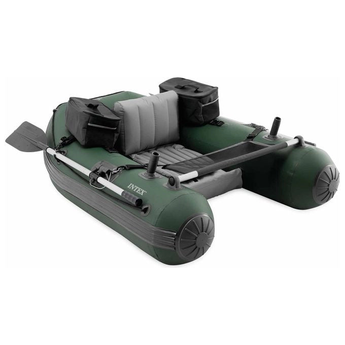Intex 68381NP Big Catch Pro Canotto Gonfiabile da Pesca Belly Boat 165x119x38 cm Portata 140 Kg PVC SuperTough
