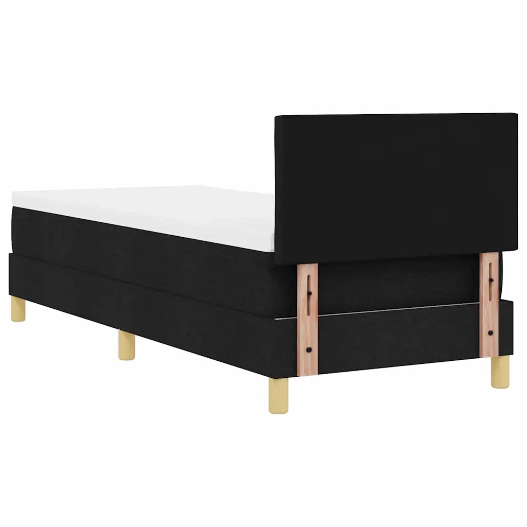 Letto a molle con cuscino con testiera Nero 80 x 200 cm Tessuto 3338953