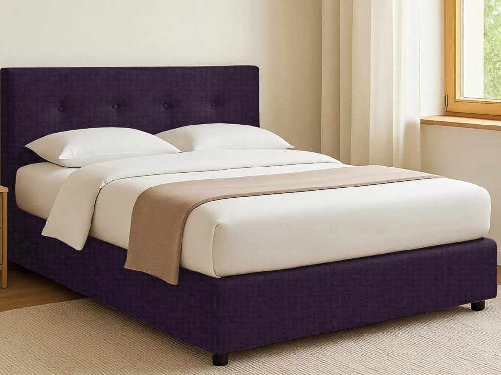 Chichester, Letto Singolo Sfoderabile Made in Italy, Viola