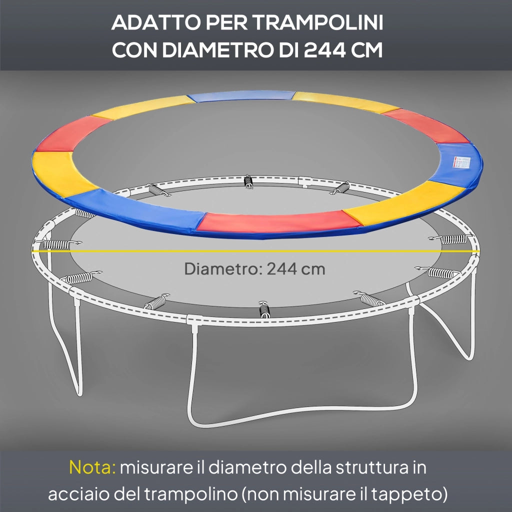 Copertura per Trampolino ¨C Minimal ¨C ?244cm, Multicolore, Plastica