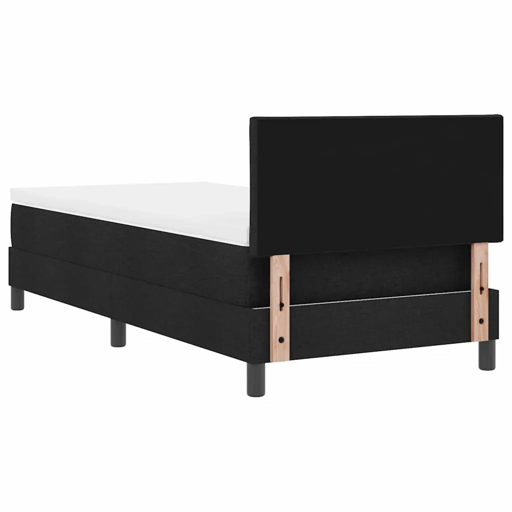 Letto a molle con testiera Nero 90 x 190 cm Tessuto 3338729