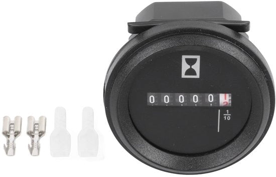 Contachrono Preciso - Contachrono a Cristallo - Materiale Tecnico Plastico - Per Veicoli/Generatori - Resistente ai Shock - Installazione Facile - Contachrono