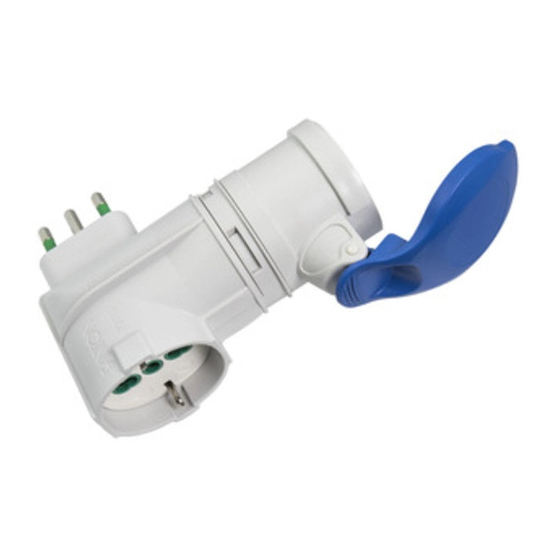 FME 73.010 ADATTATORE CEE 16A+T 2P+T SCHUKO 220V IP44