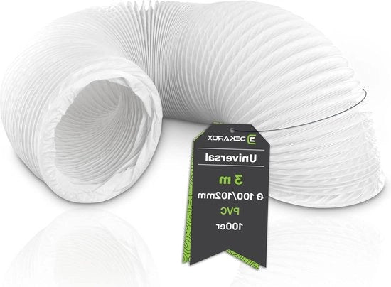 Serpentina di scarico per climatizzatore PVC diametro 100-102 mm flessibile, 100 pezzi, serpentina di scarico per asciugatrice e aspirapolvere 3m.