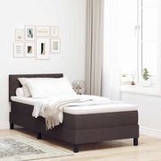 Letto a molle con testiera Marrone Scuro 90 x 190 cm Tessuto 3338730