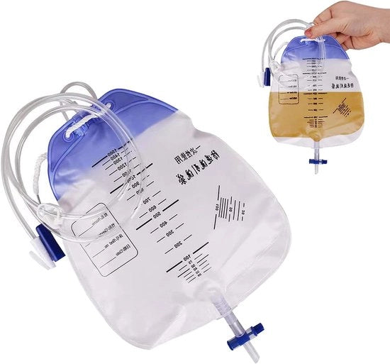 Sacca urinaria da 1500 ml per uomo e donna - Sacca urinaria con lunga estensione