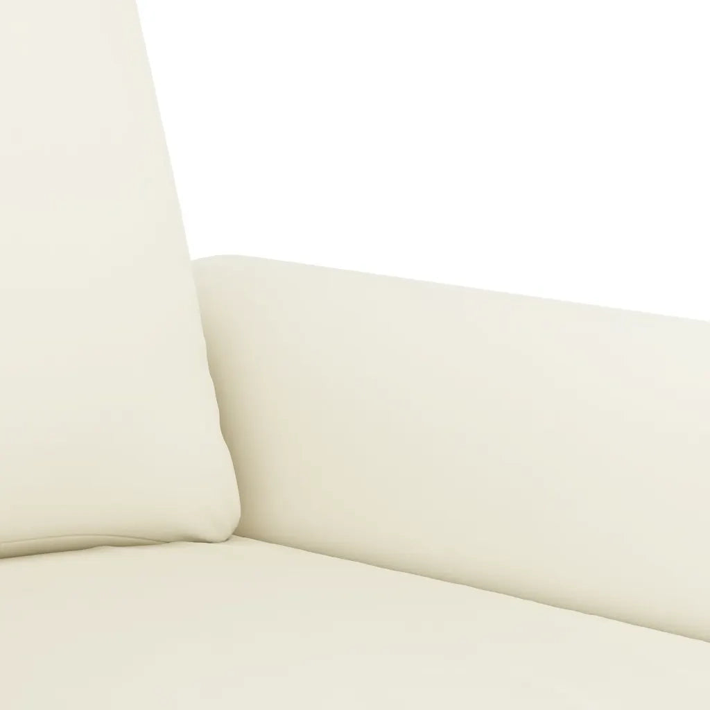 Set di Divani 2 pz con Cuscini Crema in Velluto 3202258