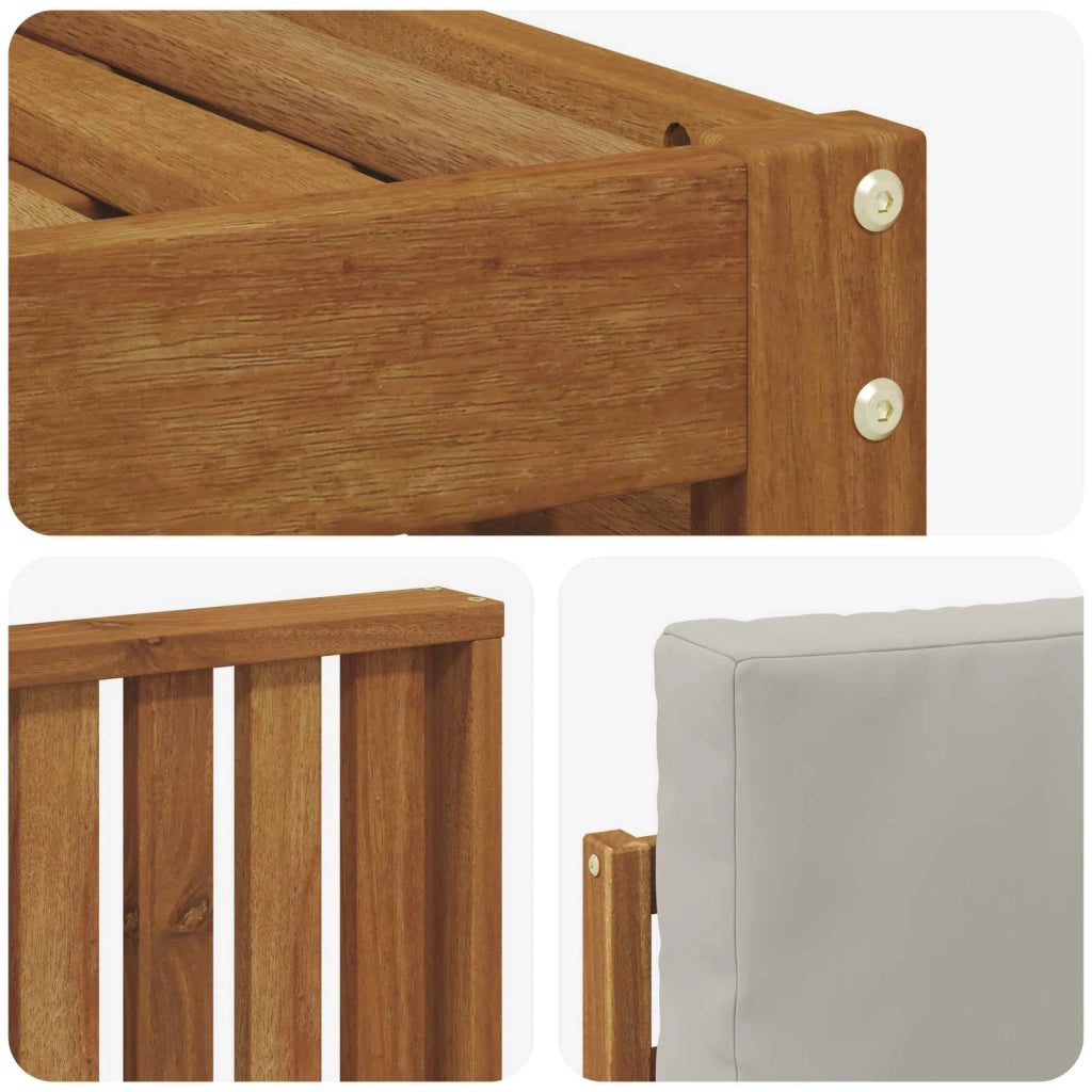 Set divano sezionale con cuscino 7 pcs Grigio Naturale e Chiaro 3375166