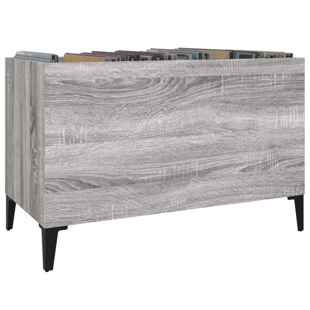 Mobile Porta Dischi Grigio Sonoma 74,5x38x48 Legno Multistrato 831971