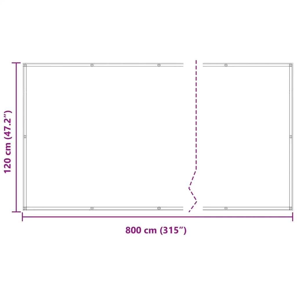Schermo da balcone | Paravento da Balcone Borgogna 120 x 800 cm