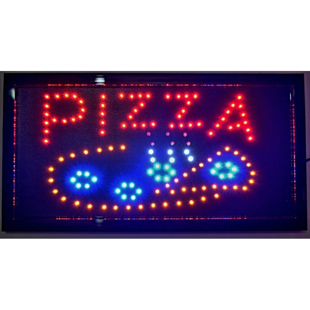 Trade Shop - Insegna Luminosa A Led Con Scritta Pizza Per Pizzeria Ristorante Bar Vetrina -