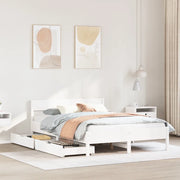 Letto senza Materasso Bianco 120x200 cm Legno Massello di Pino 3301753