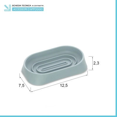 Set 3 pezzi accessori bagno acquamarina in abs Tender