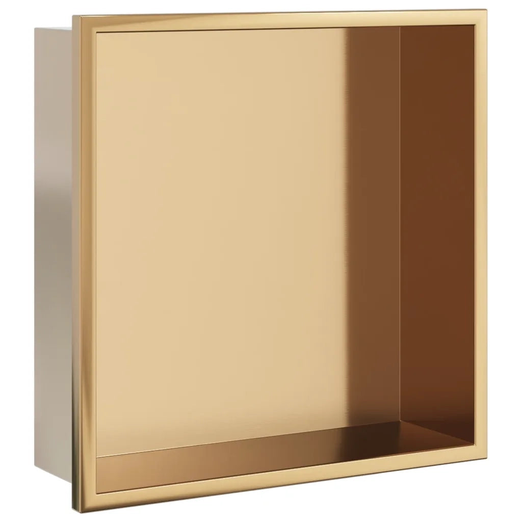 Nicchia per Doccia Oro Spazzolato 32x32x9cm in Acciaio Inox 4005125