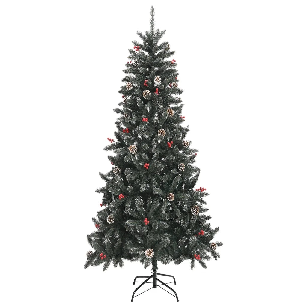 Albero di Natale Artificiale con Base Verde 240 cm PVC 345182