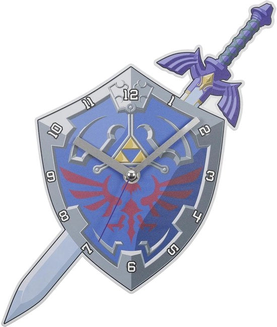 Cronografo da Parete con Scudo e Spada, Blu e Argento, Modello GLZ3037
