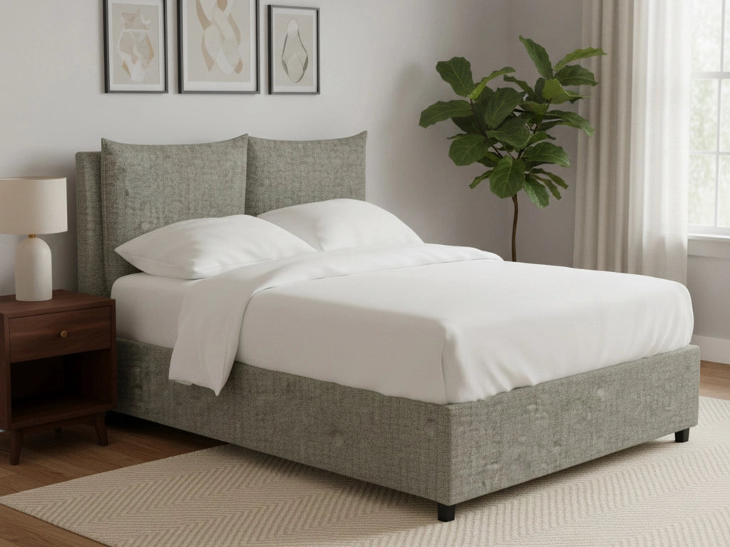 Todmorden, Letto Singolo Sfoderabile Made in Italy, Grigio