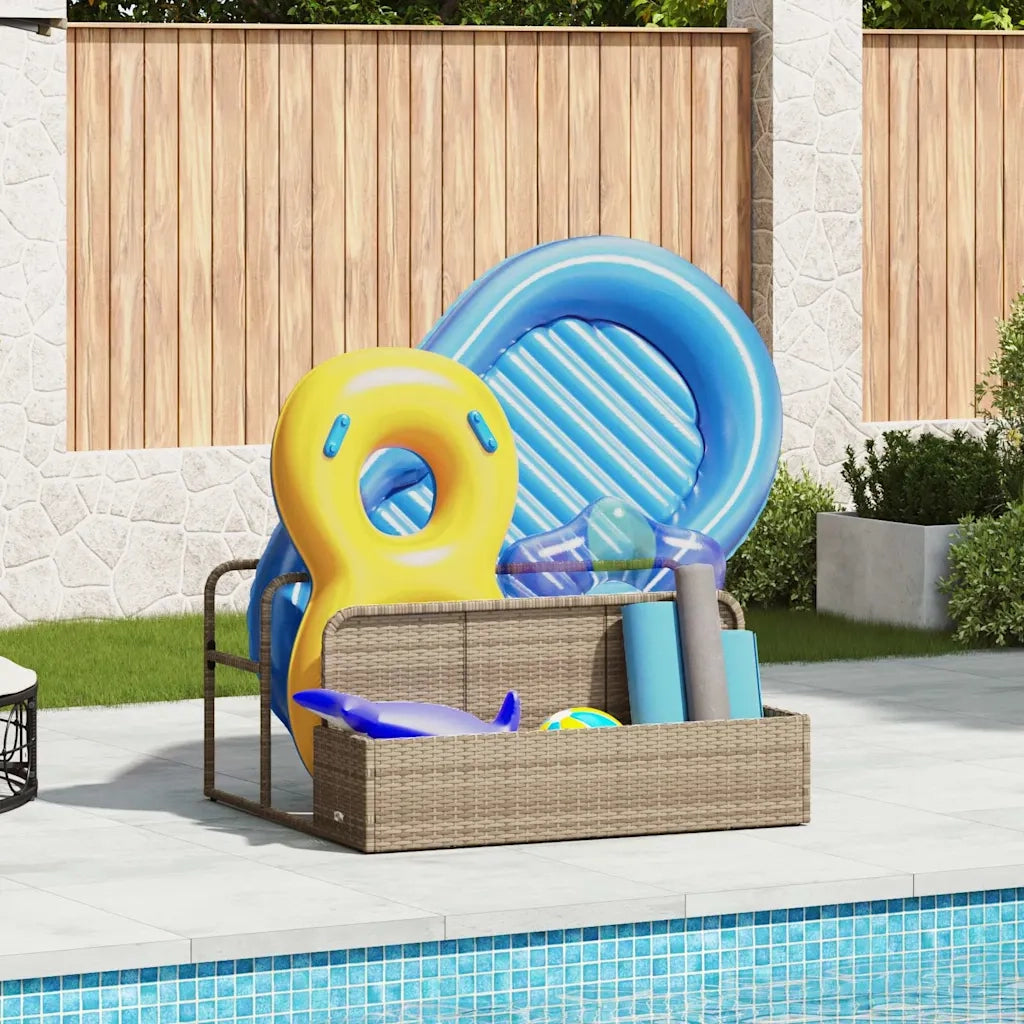 Galleggiante a Bordo Piscina Beige 110x100x57 cm in Polyrattan CFW7634930