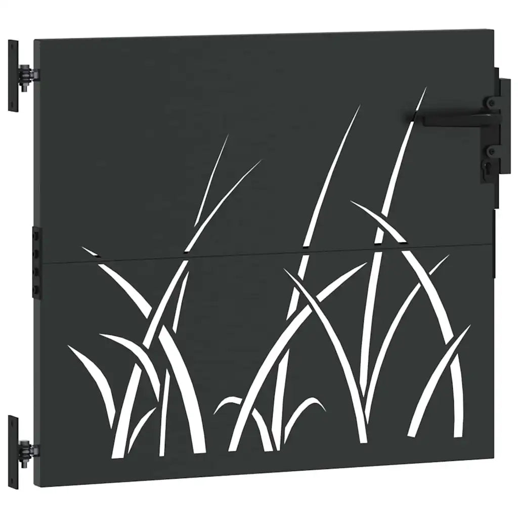 Cancello da giardino con blocco Nero 85 x 100 cm 42015864