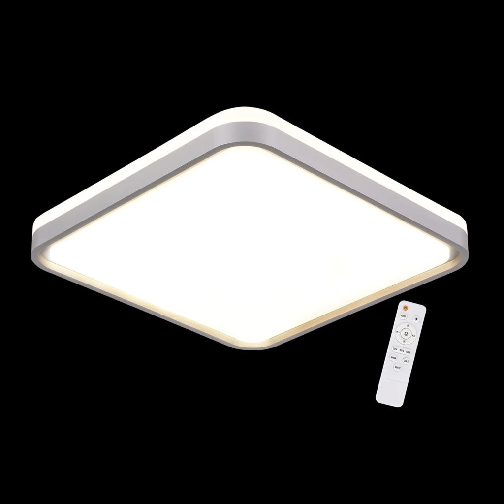 LÚZETE - PLAFÓN LED 78W PW LED REGULABLE BLANCO PLATA CUADRADO TELLUS