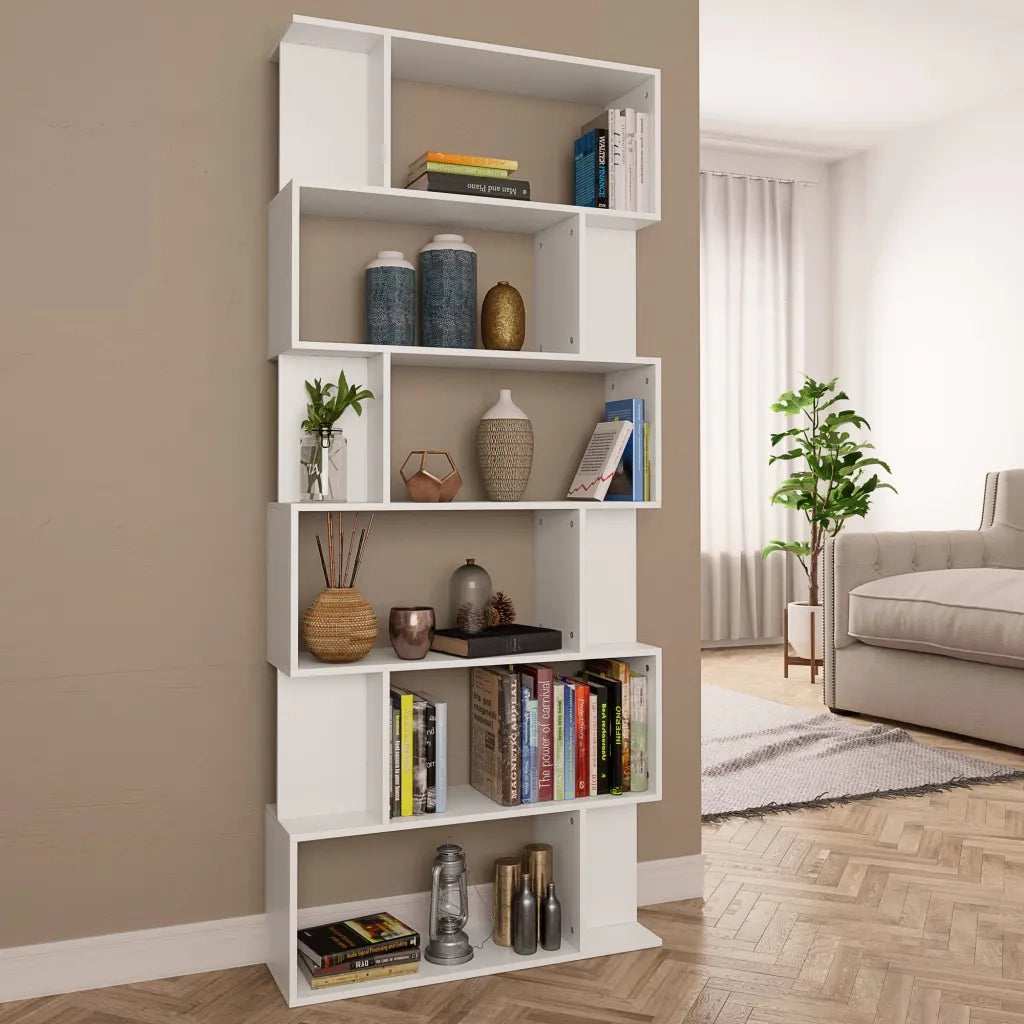 Libreria/Divisorio Bianco 80x24x192 cm in Legno Ingegnerizzato 800090
