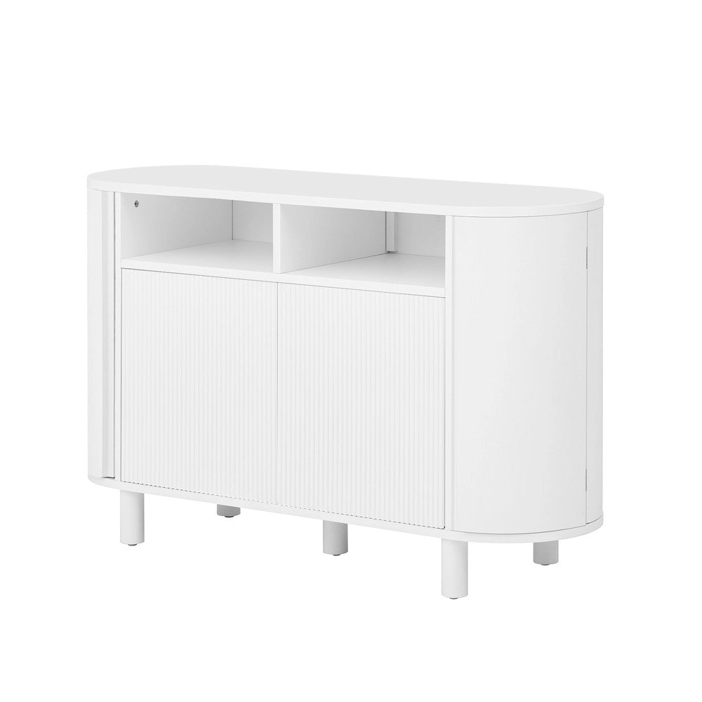 Credenza Moderna con Ante e Ripiani ¨C Xylo ¨C Bianco, Ingresso/Corridoio