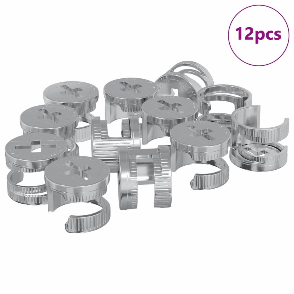 Dadi con bloccaggio a cam 12 pz Argento 12 x 10 mm Metallo CFW9774730
