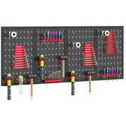 Pannelli Porta Attrezzi da Parete ¨C Minimal ¨C Acciaio, Nero e Rosso