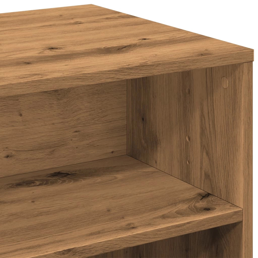 Mobile TV multimediale scaffale TV credenza mobile TV sala da pranzo soggiorno camera da letto rovere lavorato a mano 120 x 40 x 40 cm legno ingegnerizzato marrone 02_0027249