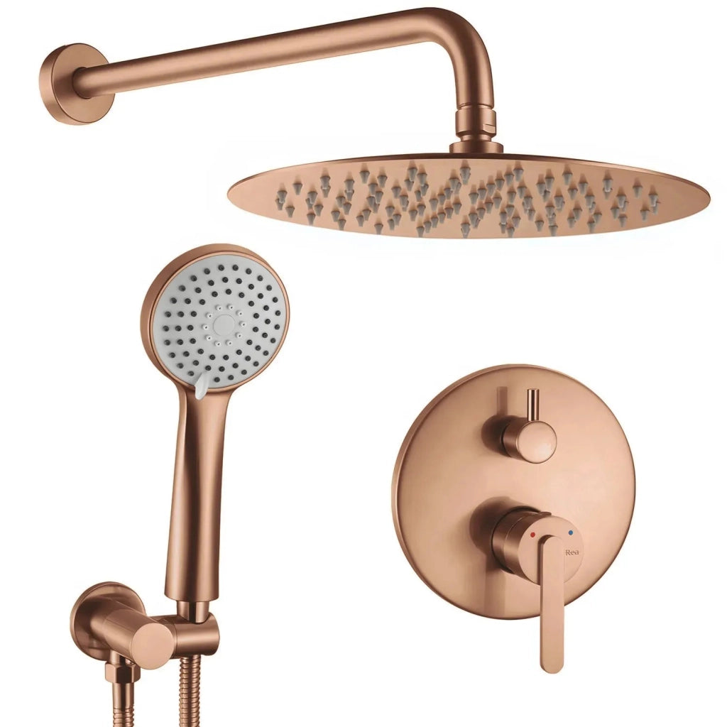 Set Doccia Da Incasso Rea Ontario Brush Copper + Box