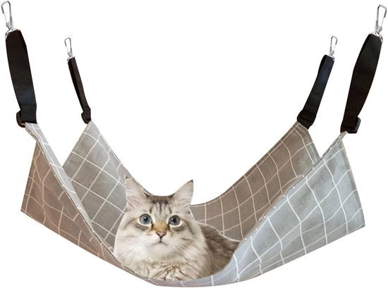 Letto per gatti - letto per animali domestici - 1 pezzo - letto per gatti - letto per gattiera - letto per gattiera per animali domestici - gattiera - respirante - lettino per gatti appeso - letto oscillante per gatti - Grigio - L