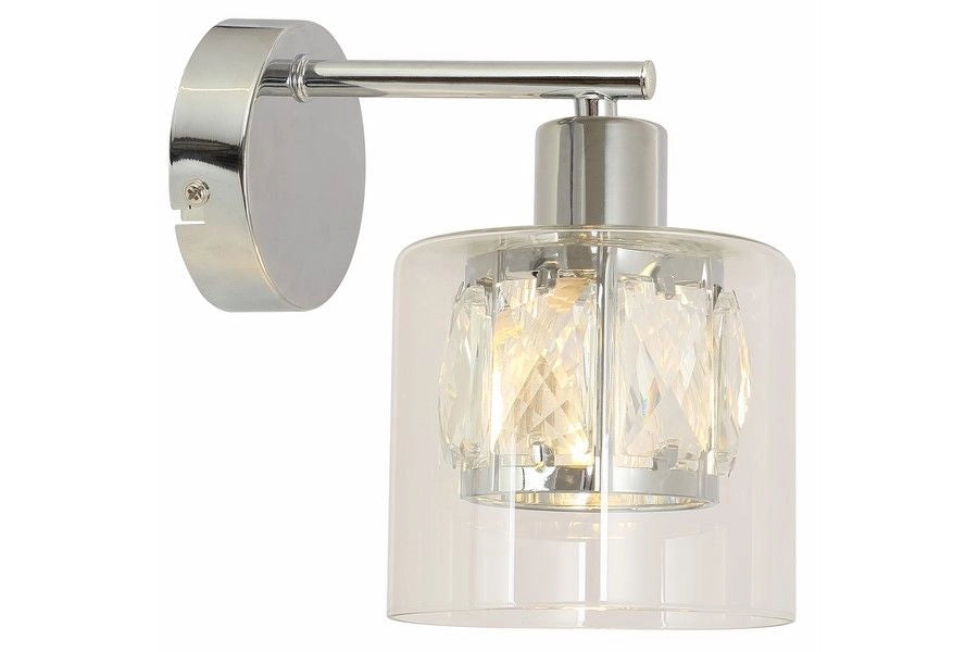Applique Elmo cromo doppio vetro decorativa 1xE14 40W Reality