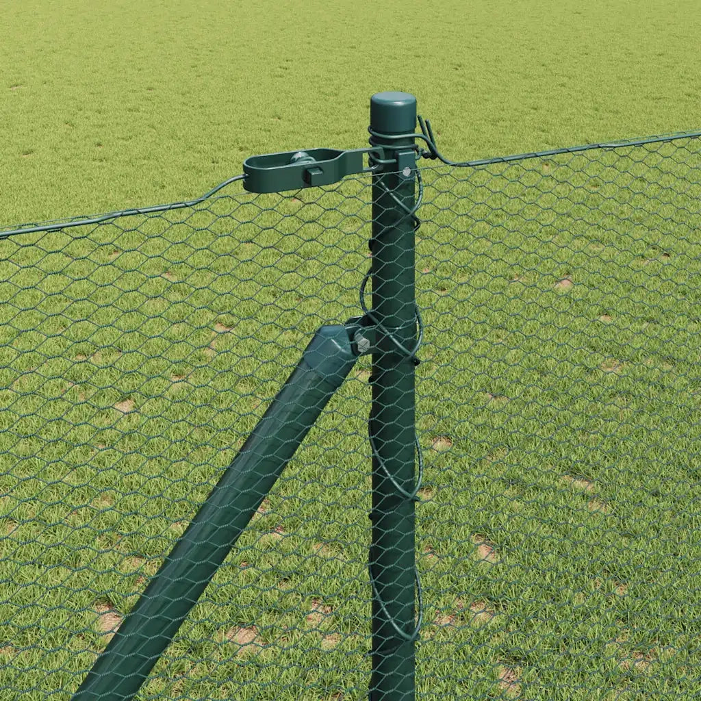 Palo della recinzione Verde 25 x 1 m (rete da 13 mm) Acciaio