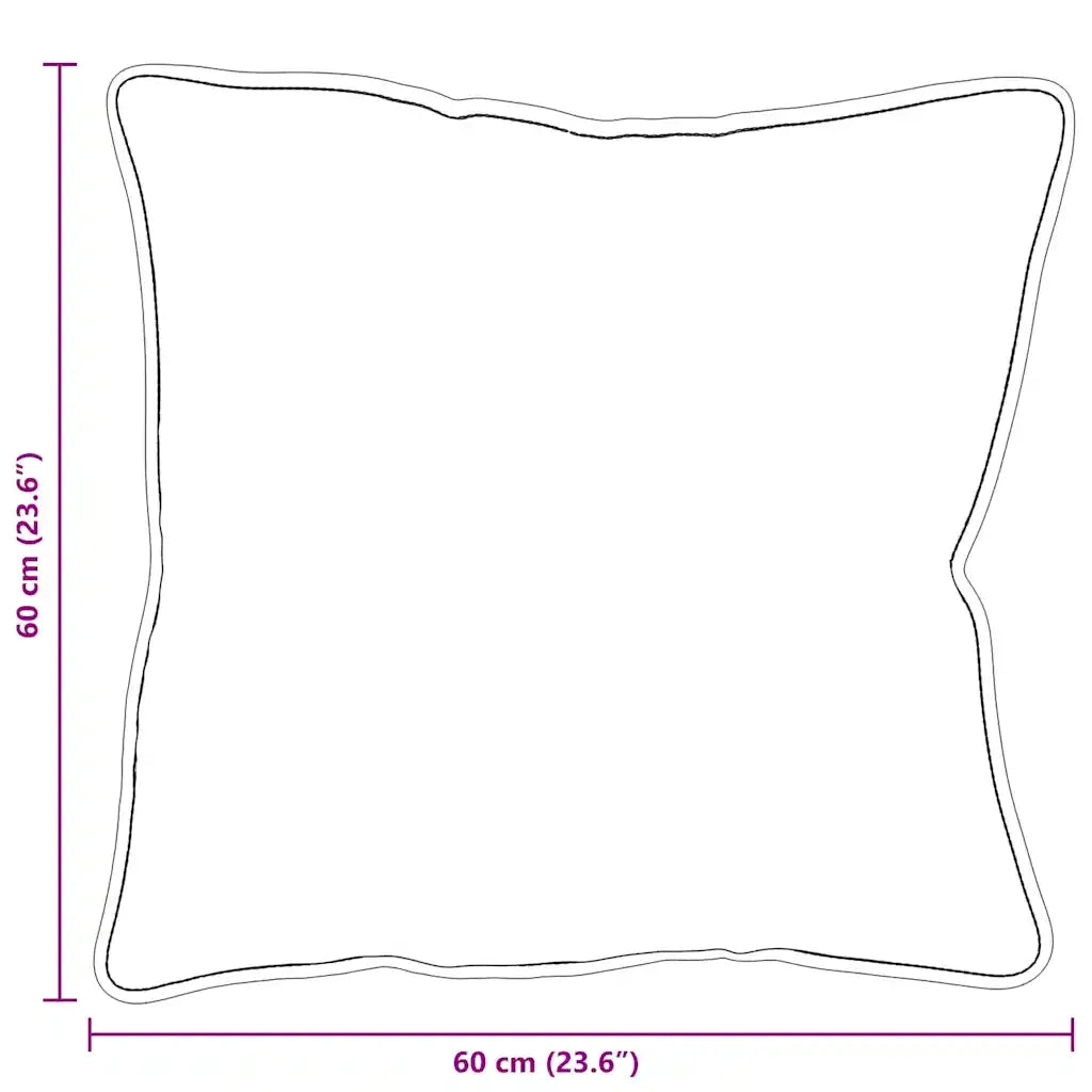Cuscino 2 pcs Bianco 60 x 60 x 20 cm Cotone e Poliestere 42007807