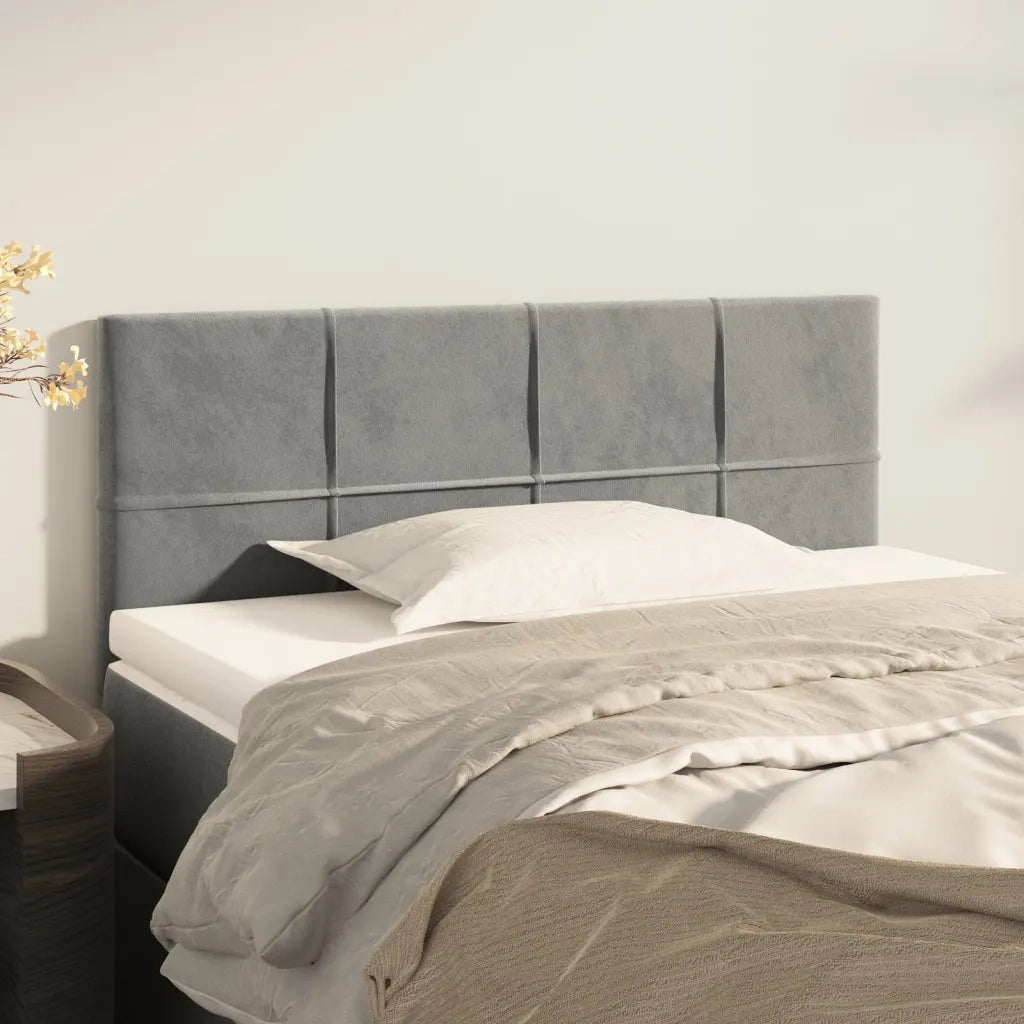 Testiera | Testata Grigio Chiaro 80x5x78/88 cm in Velluto