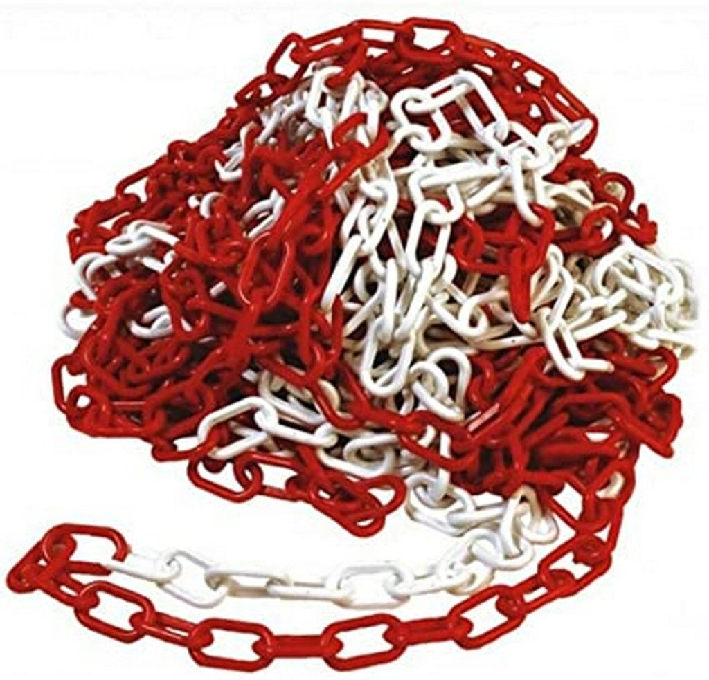 CATENA PLASTICA ROSSO/BIANCA AL METRAGGIO