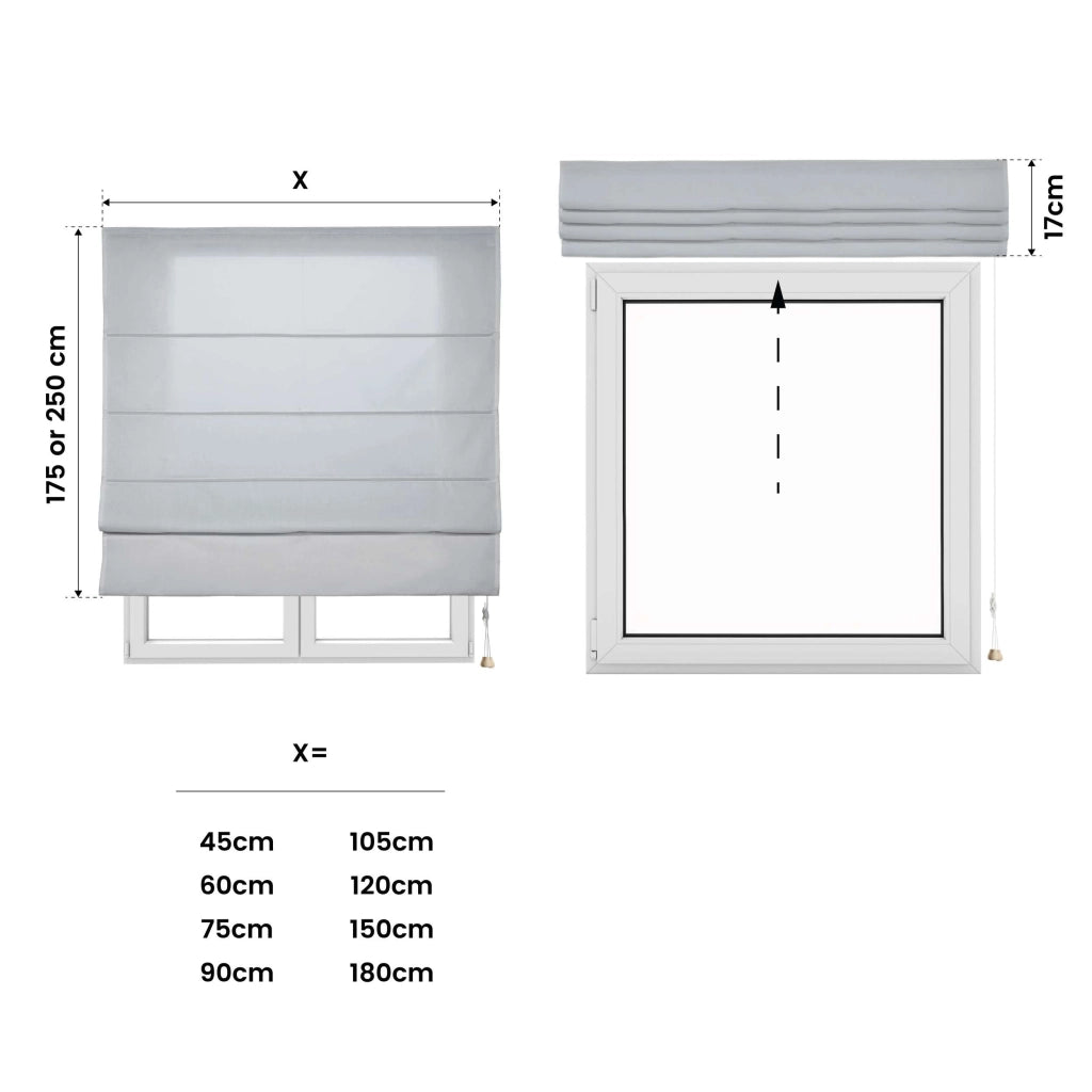 Tenda a Pacchetto Con Aste, Traslucida Per Finestre e Porte Grigio 120x175 cm