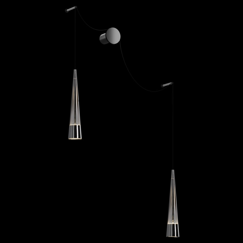 Applique LED doppia Sintesi Maytoni cromata 24W 3000K