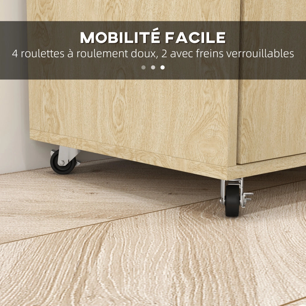 Carrello da cucina con ripiani e ruote ¨C Minimal ¨C 75x40x80,5 cm