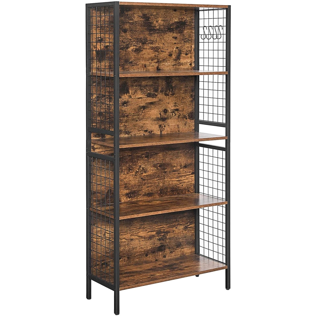 Valora LBC023B01 Libreria in acciaio marrone rustico 4 ripiani