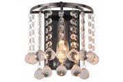 Applique glamour London Crystal nera con cristalli E14