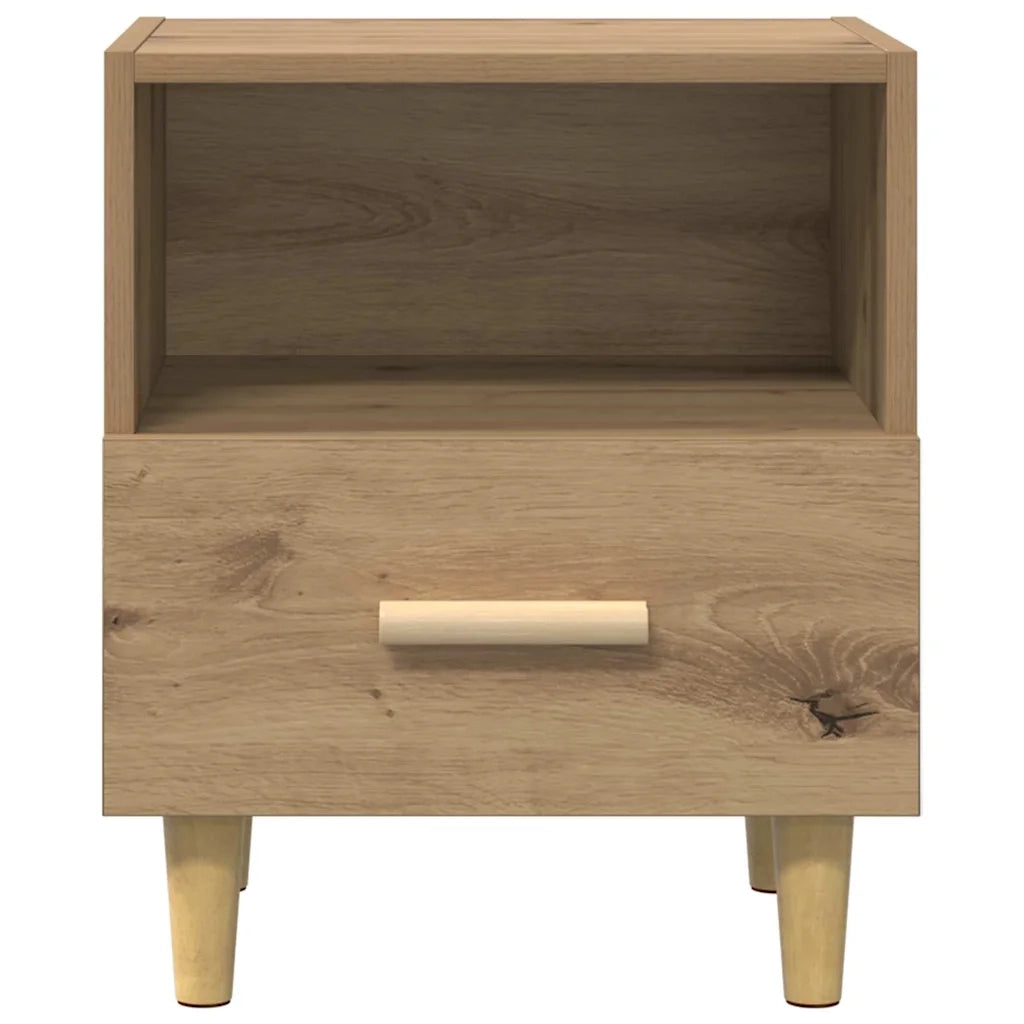 Comodino | Armadio da Notte | Mobiletto da notte Rovere artigianale 40 x 35 x 47 cm