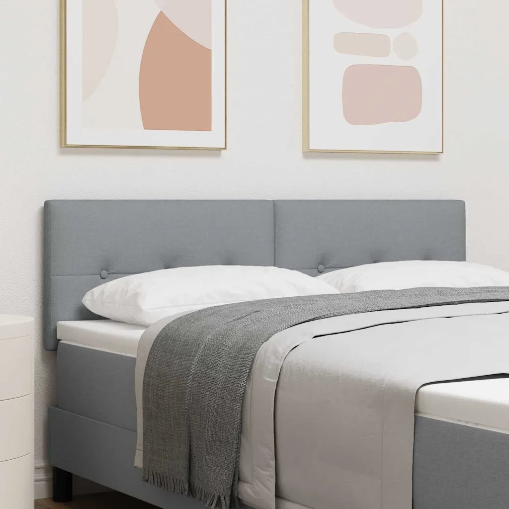 Testiera | Testata LED con strisce LED Grigio chiaro 144 cm Tessuto